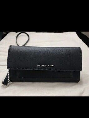 Michael Kors Jet Set Black Saffiano Convertible Crossbody